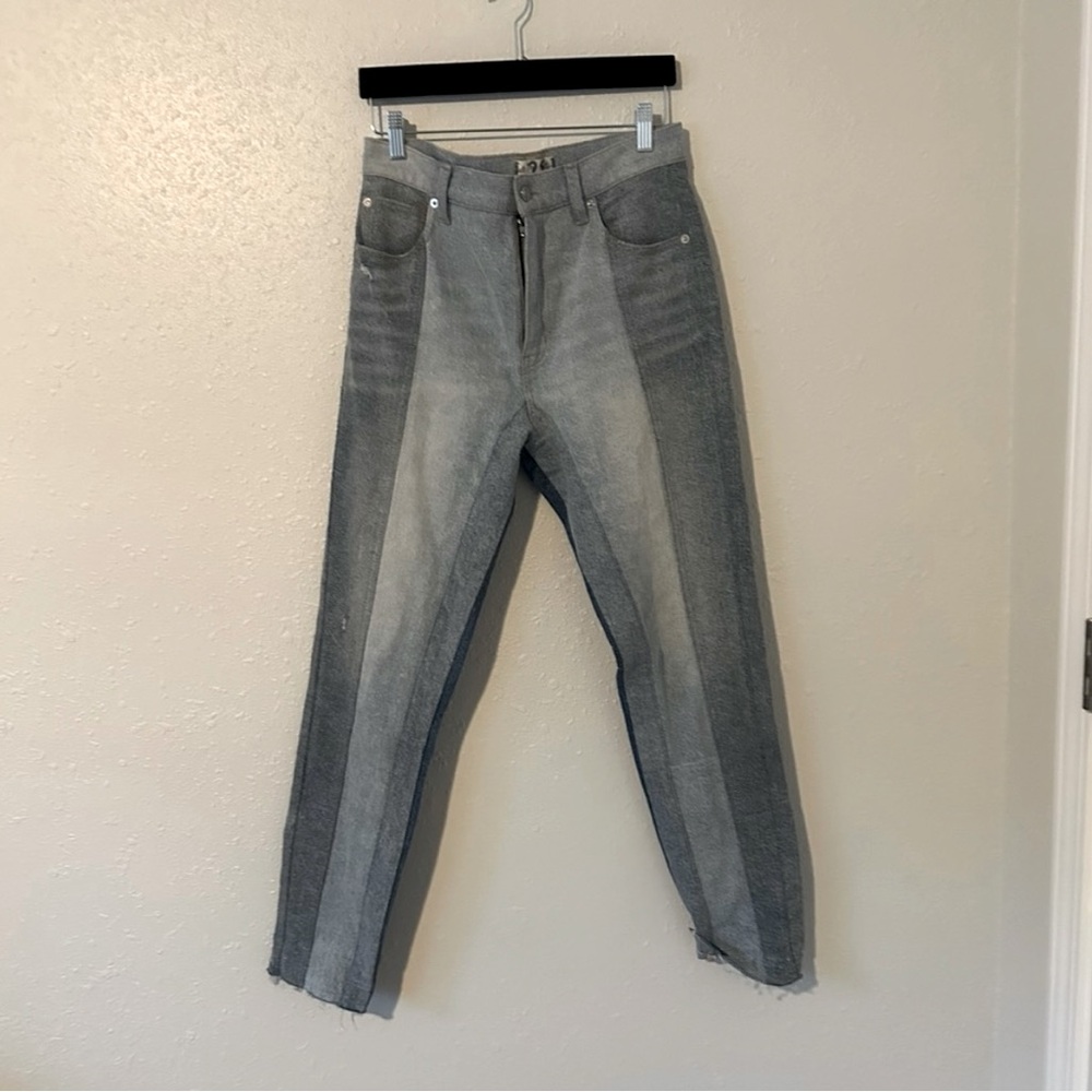 FREE PEOPLE MULTI TONED DENIM JEANS